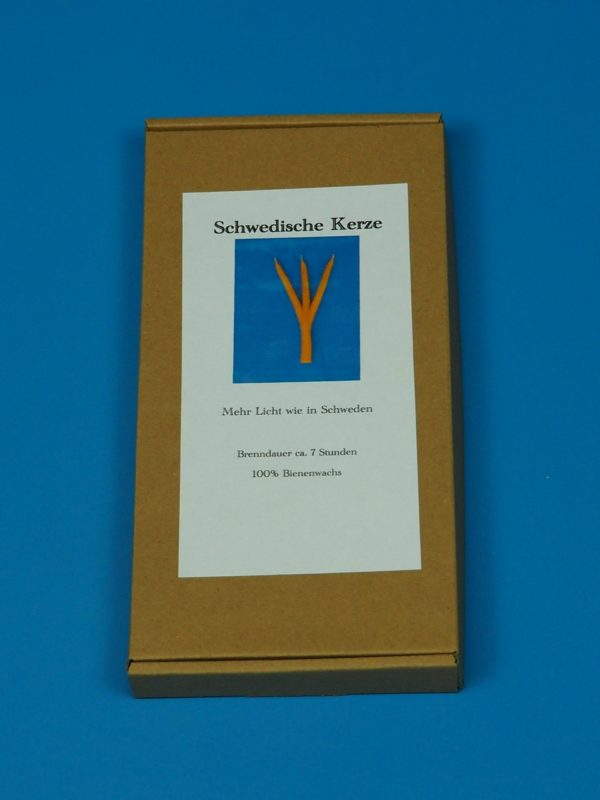 Schwedische Kerze Bienenwachs mehrarmig zweiarmig Brauchtumskerzen Verpackung