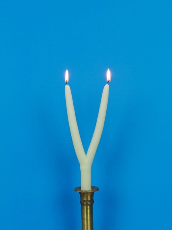 Silvesterkerze weiß Brauchtumskerze