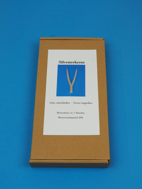 Silvesterkerze weiß Brauchtumskerze